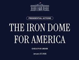 Israel War Room on X: "#NEW: President @realDonaldTrump signs an executive  order launching the “Iron Dome for America,” outlining plans for a  “next-generation missile defense shield” to protect American citizens.  Though the