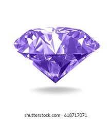 Violet Diamond Realistic Vector Illustration Stock Vector (Royalty Free)  618717071