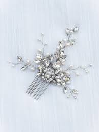 Designer saree brooch & hair brooch pins online for women. Carmen Medium Bridal Hair Comb Silver Salon Blonde Hair Stylist Port Jefferson Ny