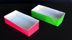 Origami Schachtel Mit Deckel Basteln Mit Papier Rechteckige Origami Box Falten Diy Bastelideen Youtube