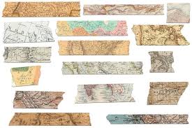 Maps Washi Tape Old Maps Patterns Washi Tape Clipart Washi Etsy In 2020 Washi Washi Tape Planner Washi Tape