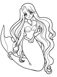 Ariel and flounder love to dress up with seaweed costumes. Beautiful Mermaid Anime Mermaid Coloring Pages Coloring And Drawing