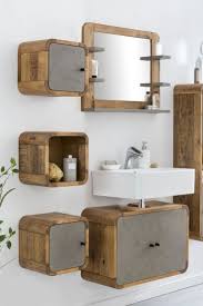 Waschbeckenunterschrank Dingle Waschbeckenunterschrank Spiegelschrank Holz Badezimmer Holz