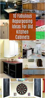 10 Fabulous Repurposing Ideas For Old Kitchen Cabinets Repurposed Kitchen Old Kitchen Cabinets Diy Kitchen Cabinets