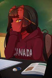 Hoodie 🍁 by merunyaa on Newgrounds | Meru, Fantasy monster, Fan art