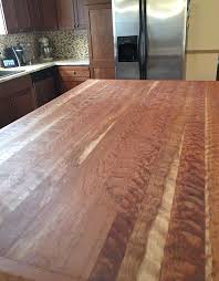 Curly Cherry Wood Butcher Block Kitchen Island Top Table Kitchen Island Tops Butcher Block Island Kitchen