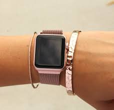 Elevate your apple watch look with this gorgeous, sparkly band from wearlizer. Apple Watch Stainless Steel Band Rose Gold Silver Gold Black Pink Gold Bands Gold Apple Watch Rose Gold Apple Watch Apple Watch Stainless Steel