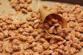 Candied Almonds Remind Me Of Growing Up In Germany And Getting These At The Christmas Markets The Sme Candy Almonds Recipe Candied Almonds Dessert Decoration