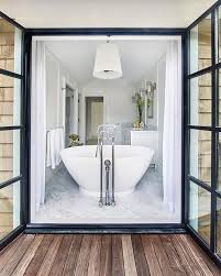 How do you unlock an interior door? Bathroom Doors Open To Outside Deck Transitional Bathroom
