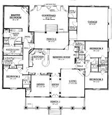 Ranch style house plan 74834 with 3 bed, 4 bath, 2 car garage. U Shaped Kitchen Floor Plans Modern Home Ideas The U Shaped Floor Plans For Small House