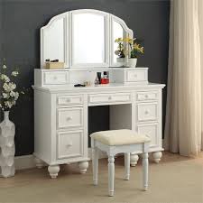 Suitable for all types of rooms, bedroom, living room, bathroom, study, etc. Furniture Of America Tamarah 3 Piece Wood Bedroom Vanity Set In White Walmart Com Walmart Com