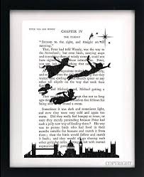 Peter Pan Wendy Children Flying Art Book Print By Circlewallart 13 99 Book Art Disney Diy Book Crafts