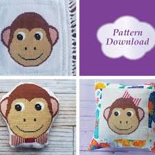 Cute Monkey Animals Modern Counted Easy Cross Stitch Pattern, Animal  Embroidery Cross Stitch Chart Stitching Template