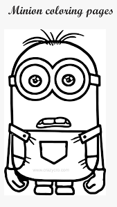 The minions are small, yellow henchmen shaped like pill capsules who wear blue overalls emblazoned with gru's logo. Minion Color Pages Coloring Minion Hd Png Download Transparent Png Image Pngitem