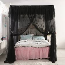 These days, canopy beds are more so symbols of style than anything else, but they're still sought after for bedrooms all over the world. Black Four Corner Post Bed Canopy Curtain For Twin Double Queen King Size No Bed Canopy Frame Wish