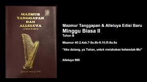 Minggu biasa v /b 2020. Mazmur Tanggapan Edisi Baru 10 Januari 2021 Pesta Pembaptisan Tuhan Tahun B Youtube