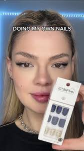 Easy DIY Press On Nails at Home: Royal Blue and Gold Combo