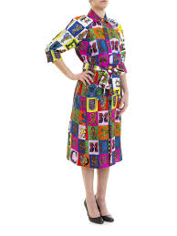 Alphabet refers to the letters of a language, arranged in the order fixed by custom. Knee Length Dresses Versace Alphabet Print Silk Twill Shirt Dress A81920a228642a7000