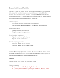 Difference between gerund and present participle Gerunds Infinitives Participles
