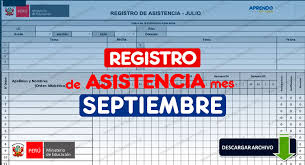 Maybe you would like to learn more about one of these? Registro De Asistencia Mes De Setiembre Aprendo En Casa Ministerio De Educacion