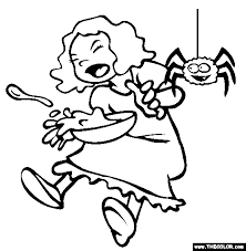 Printable little miss muffet nursery rhyme coloring pages and more nursery rhymes coloring sheets and pictures for kids. Little Miss Muffet Online Coloring Page