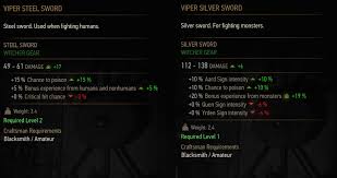 Witcher 3 hearts of stone viper silver sword. Best Starting Weapons In The Witcher 3