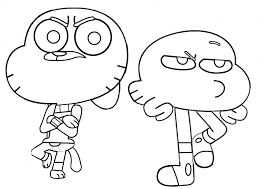 The amazing world of gumball coloring pages. Coloring Pages The Amazing World Of Gambol Print Or Download For Free Razukraski Com