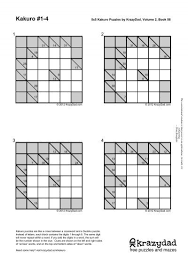 Free printable sudoku puzzles for all abilities. 5x5 Kakuro Puzzles By Krazydad Volume 2 Book