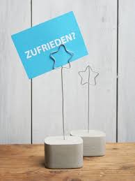 Kartenhalter Stern Beton Handmade Kultur Selbermachen Beton Zement Basteleien Kartenhalter