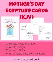 For if thou beatest him with the rod, he shall not die. Mother S Day Scripture Cards Kjv In All You Do