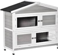 Amazon.com: PawHut Jaula de madera para conejos, de 48 ...