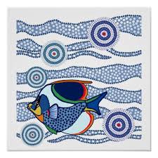 Aboriginal Dot Art Fish 01 Poster Zazzle Com In 2020 Aboriginal Dot Art Dots Art Canadian Aboriginal Art