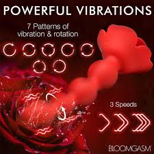 Bloomgasm Rose Twirl 10X Vibrating & Rotating Anal Beads
