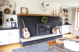 Deep cleaning is essential, as any dirt or debris left on the bricks will cause your paint to chip or peel. Our Black Painted Fireplace Bright Green Door