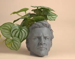 The Pedro Pascal Head Planter for House Plants and Succulents