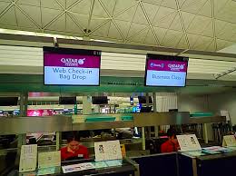 No Lines At The Qatar Airways Check In Counter At Hong Kong International Airport Photo Credit Accidental Travel W Business Class Travel Writer Qatar Airways