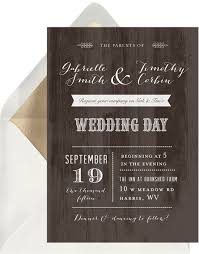 Find rustic wedding invitations featuring burlap and romatic lace, mason jars, trees, and other rustic country designs for your rustic themed wedding. 20 Rustic Wedding Invitations For Your Shabby Chic Nuptials
