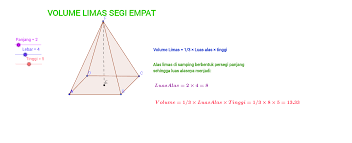 Maybe you would like to learn more about one of these? Volume Limas Segi Empat Geogebra