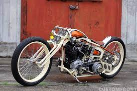ハーレー グースネックのカスタムナックルヘッド1940 遠藤自動車オートサービス custom front グースネック ハーレー グース
