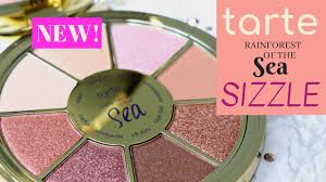 Tarte Rainforest Of The Sea Sizzle Eyeshadow Palette Swatches Review Trying On New Makeup Grwm Youtube
