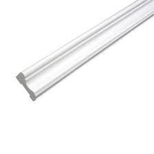 Chair rail, eggshell, vinyl, 96 in length (straight wireway), 6 in height, 3/64 in thickness item # 43z628 mfr. Pvc Chair Rail By Plastibec White Finish