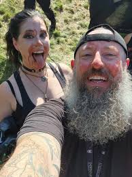 Meeting friends at Louder Than Life festival