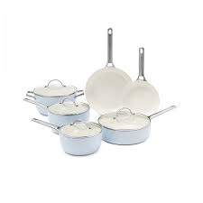 Padova Ceramic Nonstick 10 Piece Cookware Set Greenpan Goop Shop Ceramic Cookware Set Ceramic Nonstick Cookware Cookware Set Stainless Steel