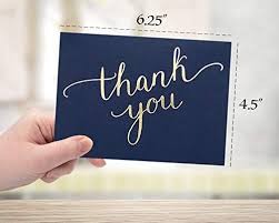 Check spelling or type a new query. 100 Thank You Cards Bulk Thank You Notes Navy Blue Gold Blank Note Cards With Envelopes Perfect For Business Wedding Graduation Baby Shower Funeral 4x6 Photo Size Amazon In Office Products