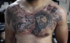 Chest tattoos are growing more popular with every passing year and represent some of the most masculine and badass tattoo ideas. Pin On Capone S Black And Gray Tattoos