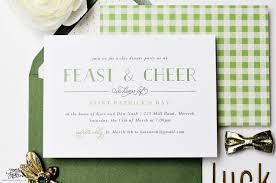 Winne gets bragging rights and maybe an extra cookie or two after dinner. Heirloom Highlight Sophisticated Saint Patrick S Dinner Party Invitations Sincerely Jackie Long Island Wedding Invitations