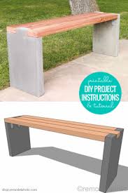 Whether you build a set of chairs or just one, this is a great plan for stong and sturdy outdoor furniture. Modern Diy Outdoor Bench Plans Redwood And Concrete Remodelaholic