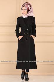 Modaselvim Kap Beli Bagcikli Kase Kap 5494bs198 Siyah Fashion Nun Dress Coat