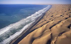 In addition to difficult access everywhere, the area is barren and dry. Hd Wallpaper Sea Waves Landscape Dune Beach Namibia Water Scenics Nature Wallpaper Flare