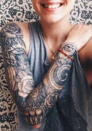 Black And White Arm Sleeve Tattoos Black And White Floral Mandala Full Arm Sleeve Tattoo Ideas For Women Ideas De Tatuaje De Manga D Sleeve Tattoos Sleeve Tattoos For Women Arm Sleeve Tattoos